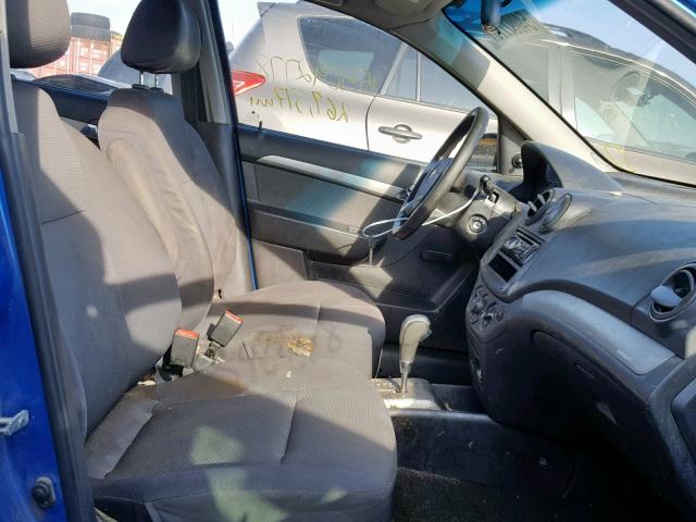 KL1TD56688B150147 - 2008 CHEVROLET AVEO BASE Көк фото 5