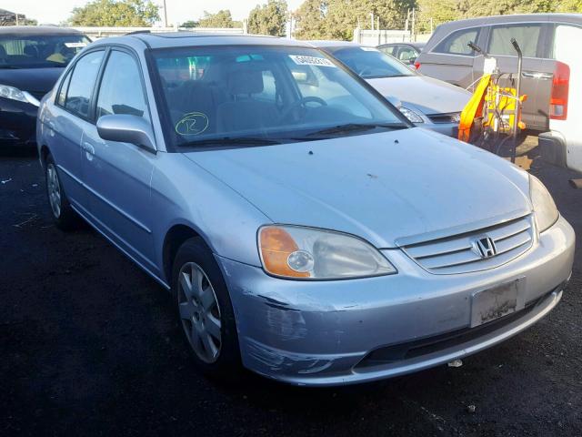 1HGES26721L017089 - 2001 HONDA CIVIC EX SILVER photo 1