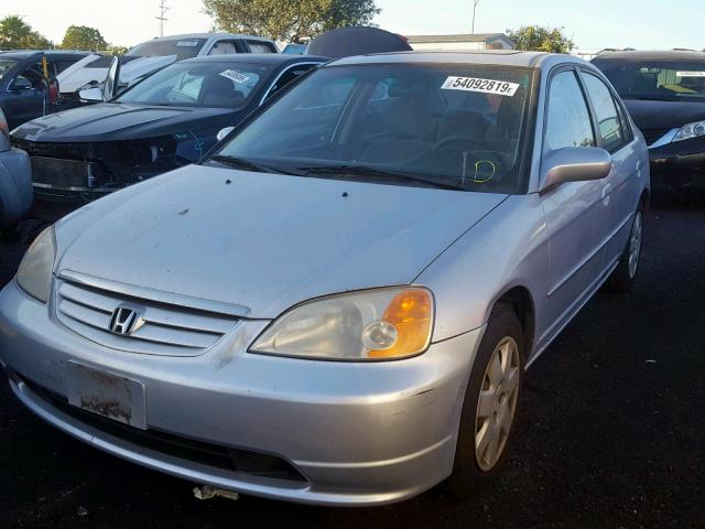 1HGES26721L017089 - 2001 HONDA CIVIC EX SILVER photo 2