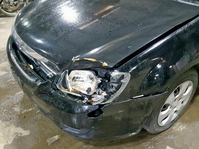 KNAFE222795620413 - 2009 KIA SPECTRA EX BLACK photo 9