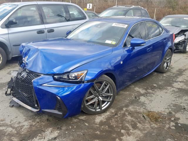 JTHCM1D28H5025762 - 2017 LEXUS IS 300 BLUE photo 2