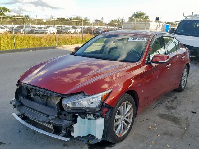 JN1CV7AP8GM201122 - 2016 INFINITI Q50 BASE BURGUNDY photo 2