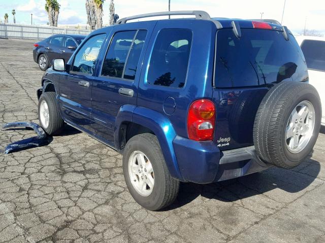 1J4GL58K83W669203 - 2003 JEEP LIBERTY LI BLUE photo 3