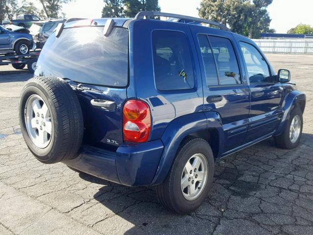 1J4GL58K83W669203 - 2003 JEEP LIBERTY LI BLUE photo 4