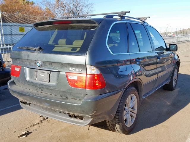 5UXFB53525LV19077 - 2005 BMW X5 4.4I GREEN photo 4