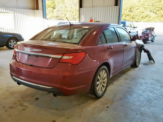 1C3CCBBG1EN105641 - 2014 CHRYSLER 200 TOURIN MAROON photo 4