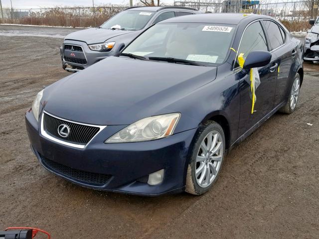 JTHCK262275010388 - 2007 LEXUS IS 250 BLUE photo 2