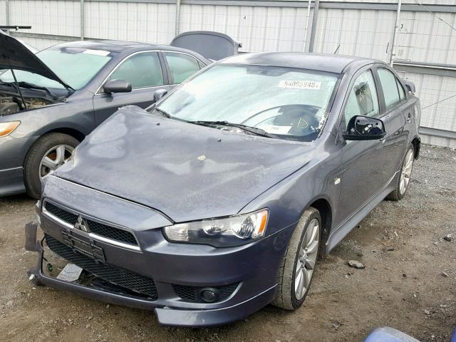 JA32U8FW8BU043275 - 2011 MITSUBISHI LANCER GTS GRAY photo 2