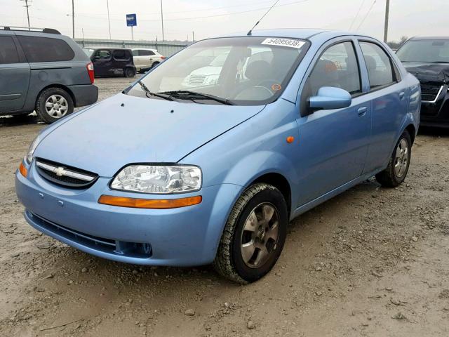 KL1TJ526X4B225259 - 2004 CHEVROLET AVEO LS BLUE photo 2
