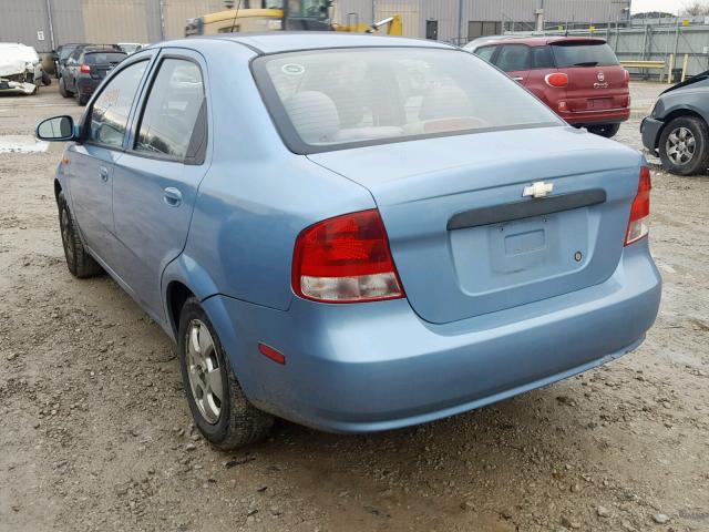 KL1TJ526X4B225259 - 2004 CHEVROLET AVEO LS BLUE photo 3