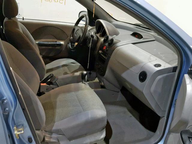 KL1TJ526X4B225259 - 2004 CHEVROLET AVEO LS BLUE photo 5