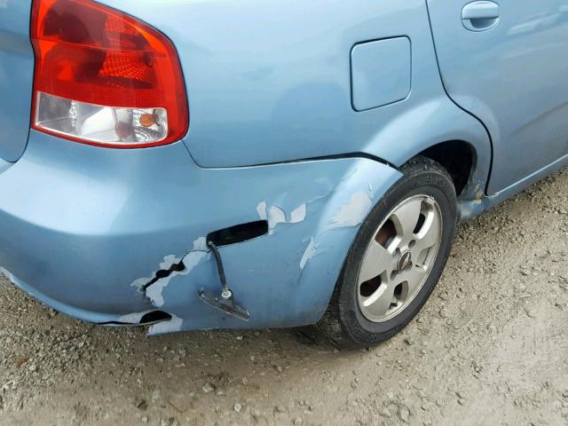 KL1TJ526X4B225259 - 2004 CHEVROLET AVEO LS BLUE photo 9