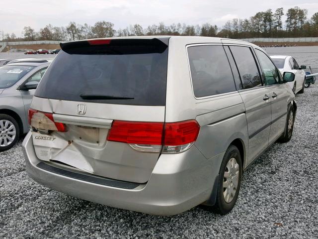 5FNRL38208B097204 - 2008 HONDA ODYSSEY LX SILVER photo 4