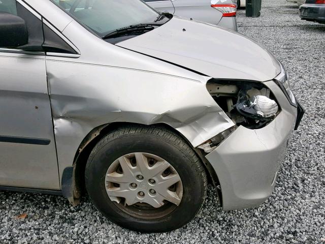 5FNRL38208B097204 - 2008 HONDA ODYSSEY LX SILVER photo 9