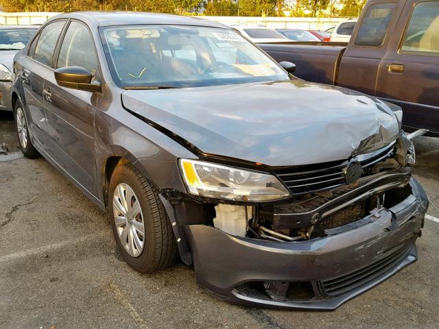 3VW2K7AJXCM424447 - 2012 VOLKSWAGEN JETTA BASE CHARCOAL photo 1