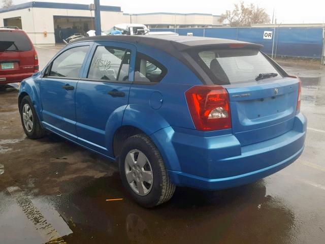 1B3HB28B48D621195 - 2008 DODGE CALIBER BLUE photo 3