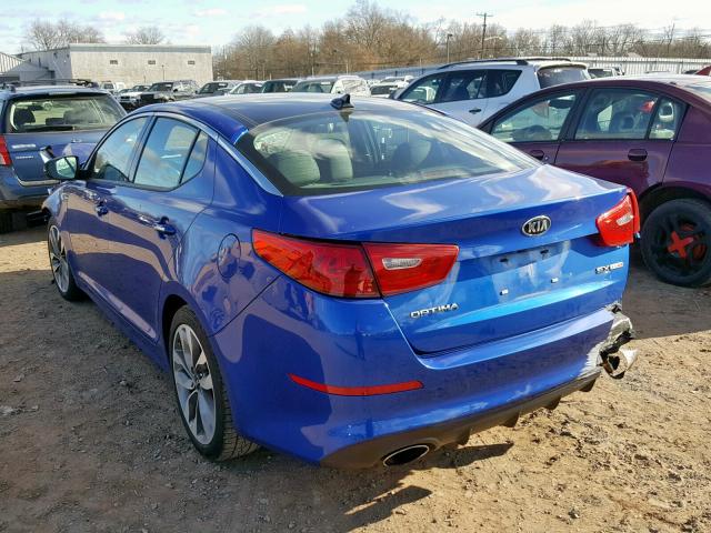 5XXGR4A60FG379121 - 2015 KIA OPTIMA SX BLUE photo 3