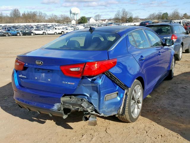 5XXGR4A60FG379121 - 2015 KIA OPTIMA SX BLUE photo 4