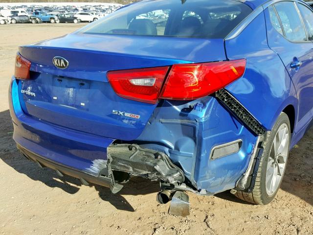 5XXGR4A60FG379121 - 2015 KIA OPTIMA SX BLUE photo 9