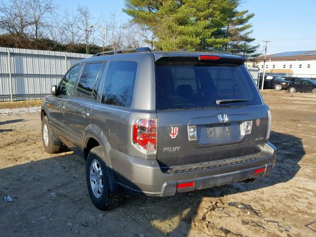 5FNYF18218B000891 - 2008 HONDA PILOT VP GRAY photo 3