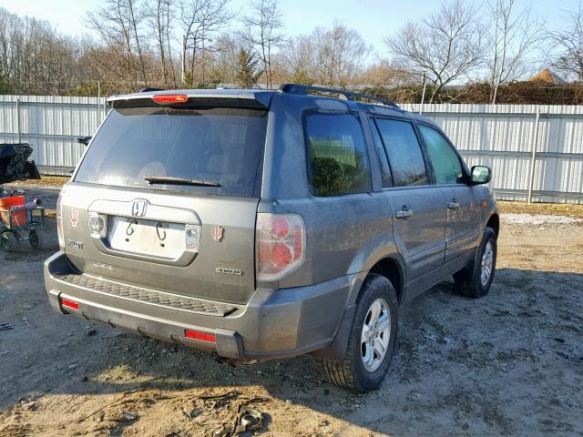 5FNYF18218B000891 - 2008 HONDA PILOT VP GRAY photo 4