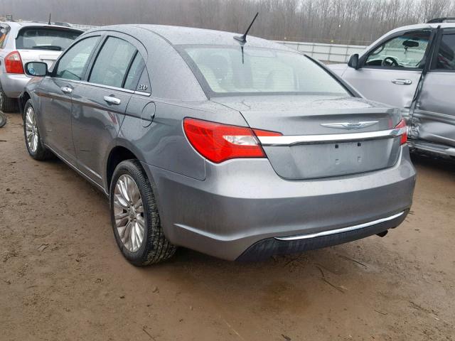 1C3BC2FB6BN582443 - 2011 CHRYSLER 200 LIMITE GRAY photo 3