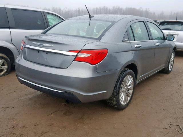 1C3BC2FB6BN582443 - 2011 CHRYSLER 200 LIMITE GRAY photo 4