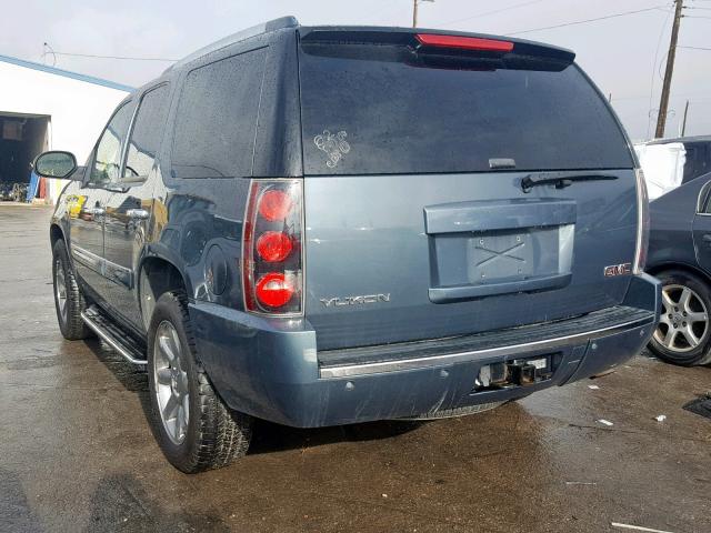 1GKFK63837J276545 - 2007 GMC YUKON DENA BLUE photo 3