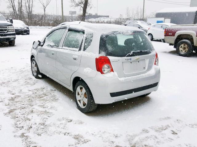 3G1TB6DG0BL136516 - 2011 CHEVROLET AVEO LS SILVER photo 3