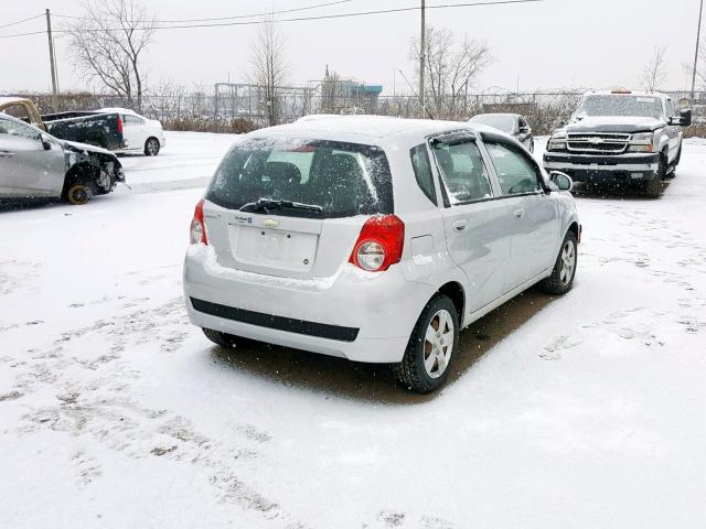 3G1TB6DG0BL136516 - 2011 CHEVROLET AVEO LS SILVER photo 4