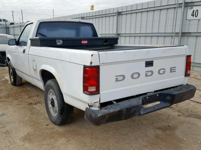 1B7FL26X8PS163625 - 1993 DODGE DAKOTA WHITE photo 3