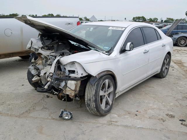 1G1ZC5E08CF120417 - 2012 CHEVROLET MALIBU 1LT WHITE photo 2