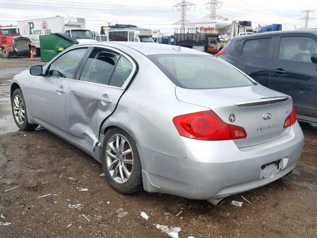 JNKCV61F29M053744 - 2009 INFINITI G37 SILVER photo 3