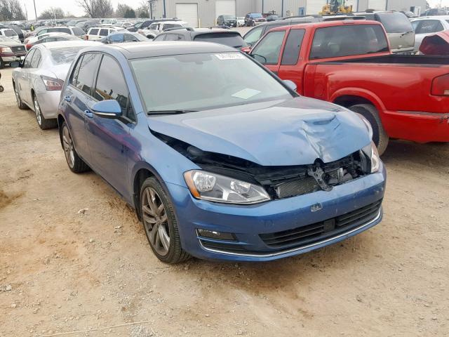 3VW217AU6HM015267 - 2017 VOLKSWAGEN GOLF S BLUE photo 1