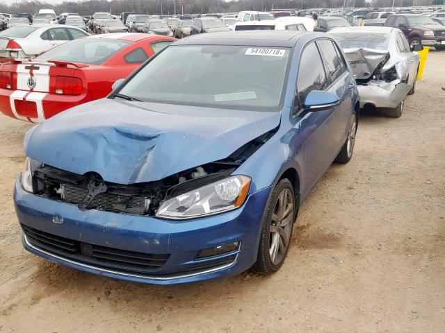 3VW217AU6HM015267 - 2017 VOLKSWAGEN GOLF S BLUE photo 2