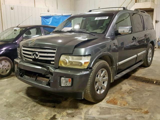 5N3AA08AX6N815108 - 2006 INFINITI QX56 GRAY photo 2