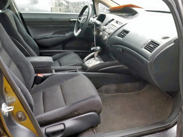 2HGFA16619H353494 - 2009 HONDA CIVIC GRAY photo 5