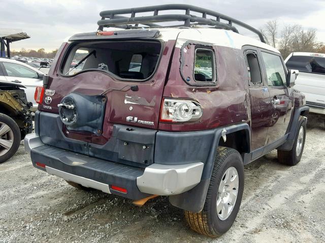 JTEBU11F070088074 - 2007 TOYOTA FJ CRUISER PURPLE photo 4