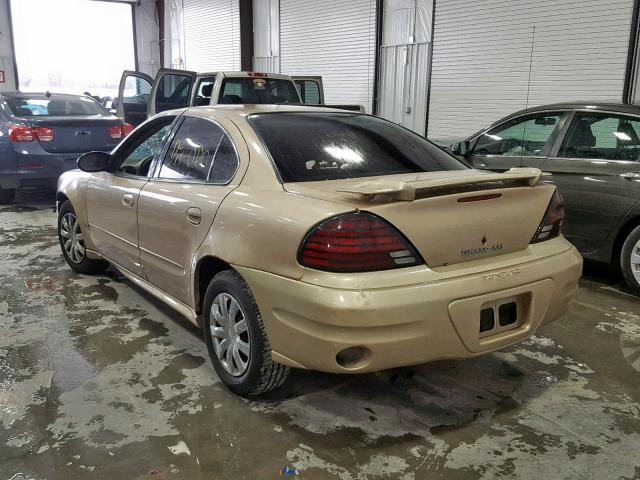 1G2NE52E75M209138 - 2005 PONTIAC GRAND AM S GOLD photo 3