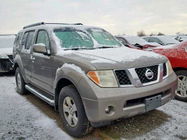 5N1AR18W75C790973 - 2005 NISSAN PATHFINDER GRAY photo 1