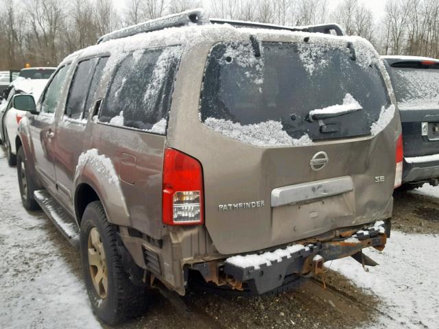 5N1AR18W75C790973 - 2005 NISSAN PATHFINDER GRAY photo 3