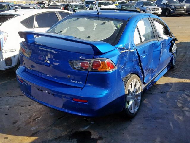 JA32U8FW5FU001359 - 2015 MITSUBISHI LANCER GT BLUE photo 4