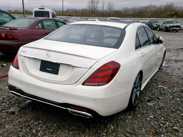 WDDUG6GB2JA355129 - 2018 MERCEDES-BENZ S 450 WHITE photo 4