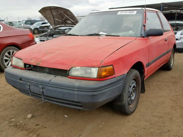 JM1BG2324M0252188 - 1991 MAZDA 323 BASE RED photo 2