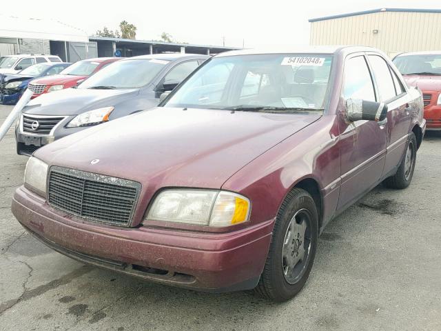 WDBHA28EXVF498190 - 1997 MERCEDES-BENZ C 280 BURGUNDY photo 2