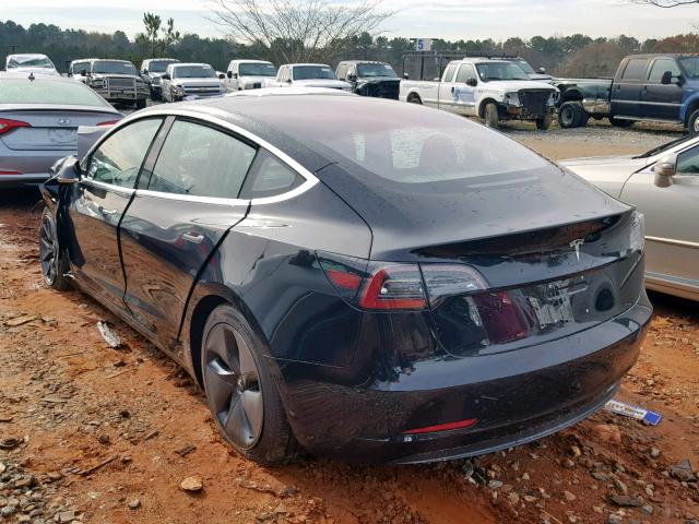 5YJ3E1EA8JF032350 - 2018 TESLA MODEL 3 BLACK photo 3