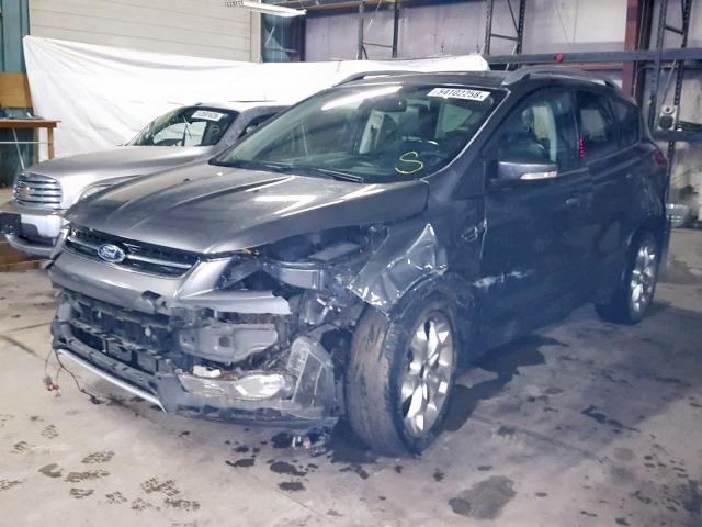 1FMCU9J90EUB30195 - 2014 FORD ESCAPE TIT GRAY photo 2