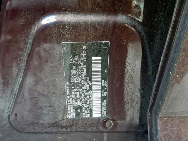 JTLZE4FE1DJ044354 - 2013 TOYOTA SCION XB 栗色 照片 10