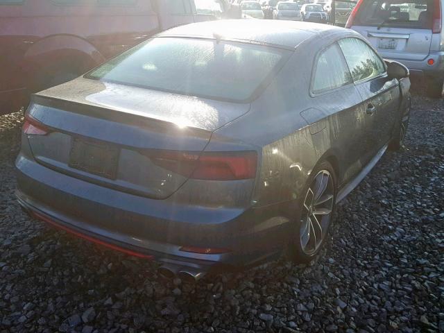 WAUR4AF55JA034707 - 2018 AUDI S5 PRESTIG GRAY photo 4