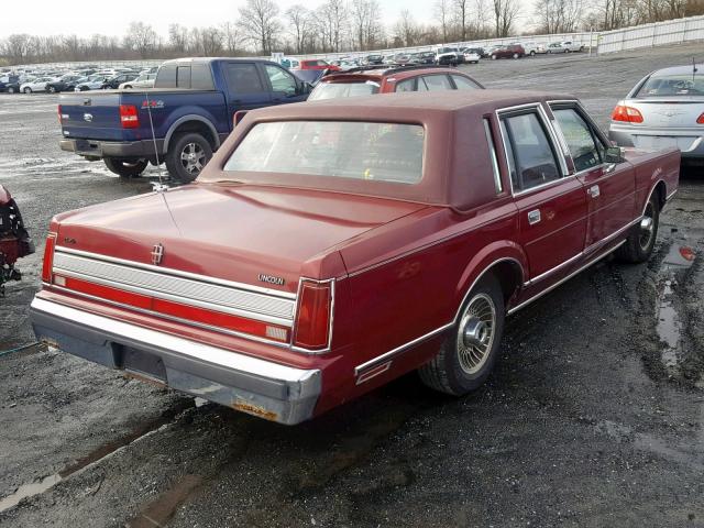 1LNBM81F5KY750296 - 1989 LINCOLN TOWN CAR RED photo 4